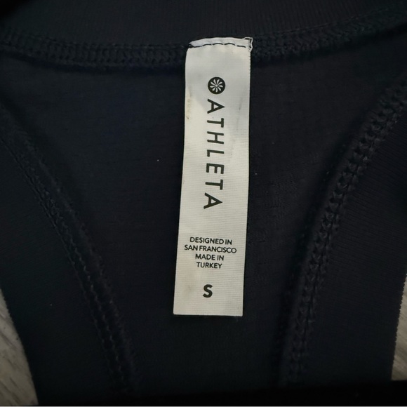 NWT Athleta Navy Momentum Seamless Racerback Tank size Small - Picture 9 of 13
